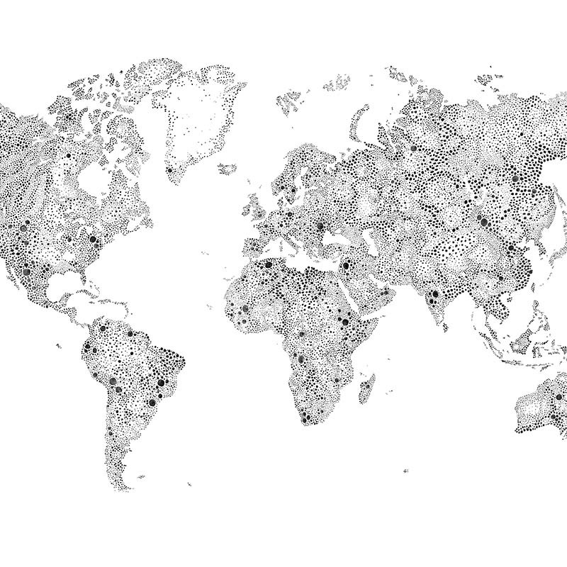 Papel de Pared Familj - World Map