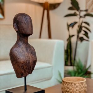 Escultura Busto En Madera