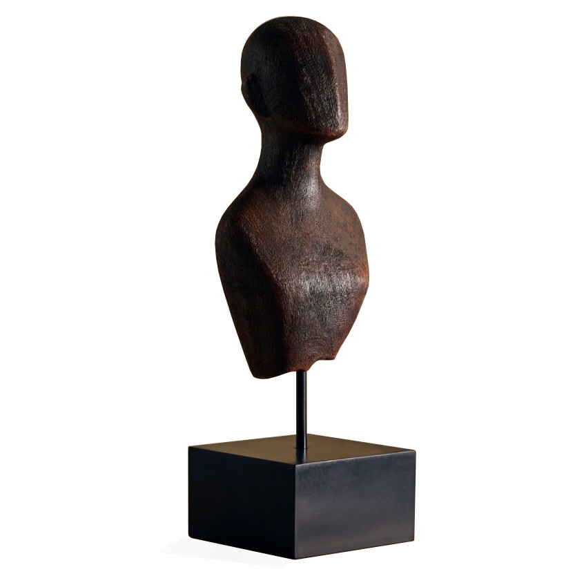 Escultura Busto En Madera
