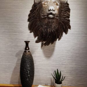 Lobo Decoración Gesso Pan de Plata