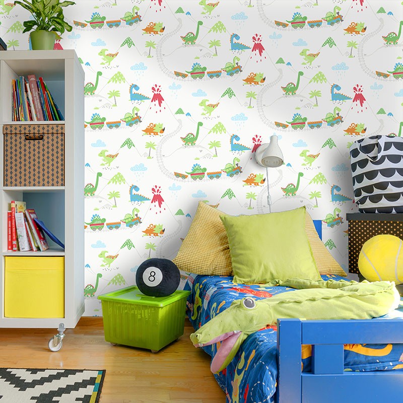 Papel de Pared Make Believe – Dino Town Multi 12530 Papel de Pared Make Believe - Dino Town Multi 12530