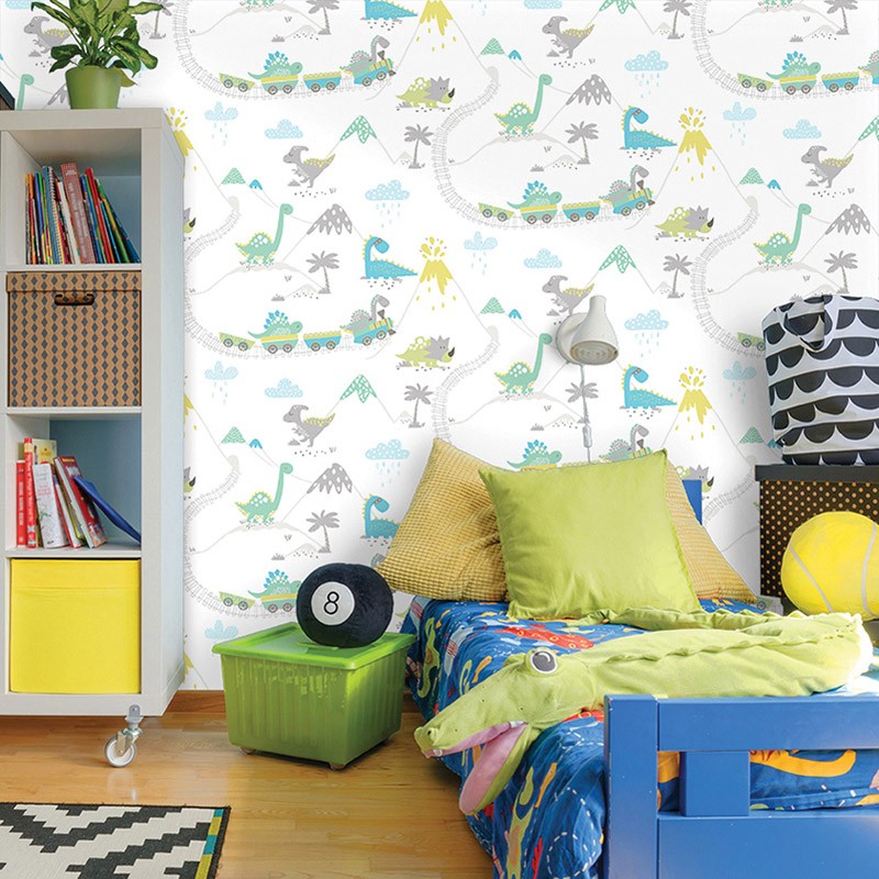 Papel de Pared Make Believe – Dino Town Multi 12530 Papel de Pared Make Believe - Dino Town Multi 12530