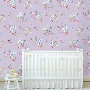 Papel de Pared Make Believe - Unicorns and Castles Lilac 12219