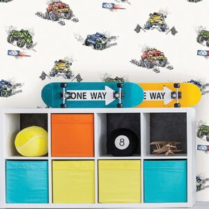 Papel de Pared Make Believe - Monster Trucks Multi 12510
