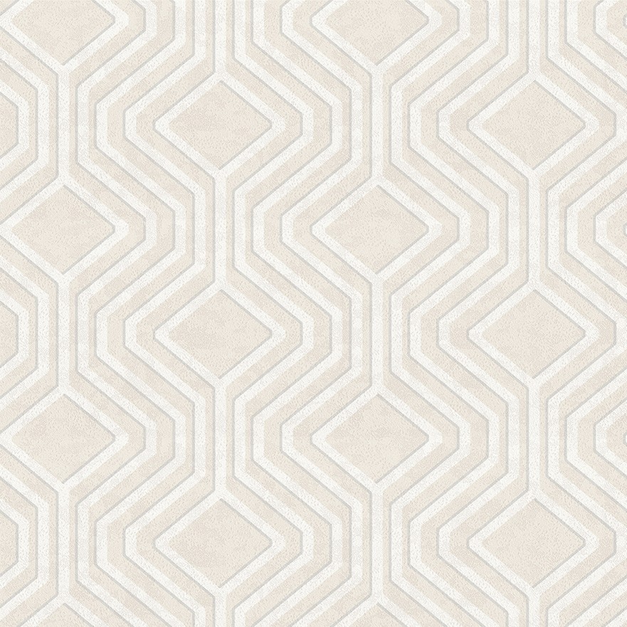 Papel de pared Geo Sequins Cream