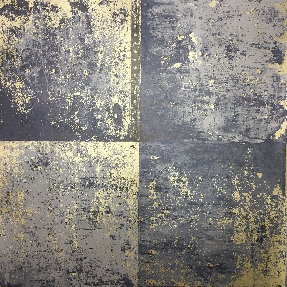 Papel de pared Metal Panel Blue