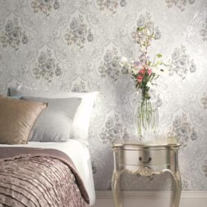 Papel de pared Brigitte non woven soft teal