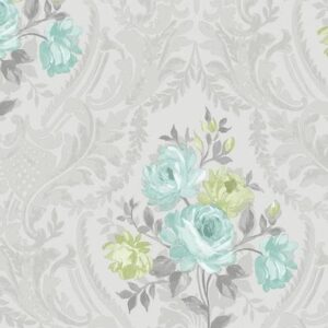 Papel de pared Brigitte non woven soft teal