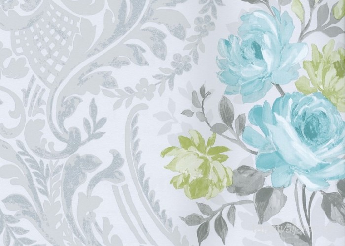 Papel de pared Brigitte non woven soft teal Papel de pared Brigitte non woven soft teal