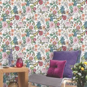 Papel de Pared Acorus White Multi