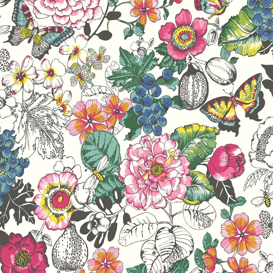 Papel de Pared Acorus White Multi