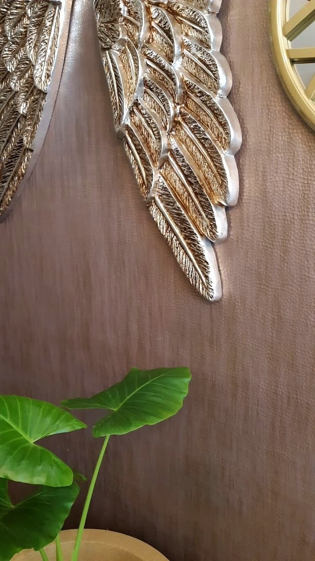Lobo Decoración Gesso Pan de Plata alas Pan de Plata