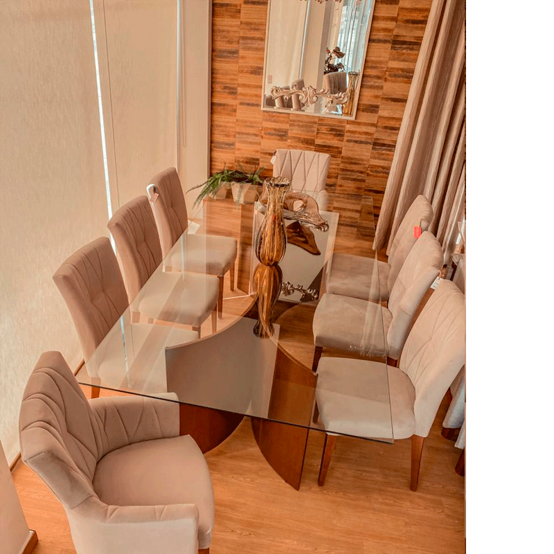 Mesa Comedor Arizona con vidrio