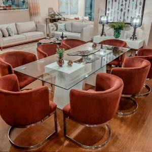 Mesa Comedor Arizona con vidrio