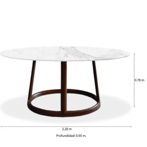 mesa comedor ovalada