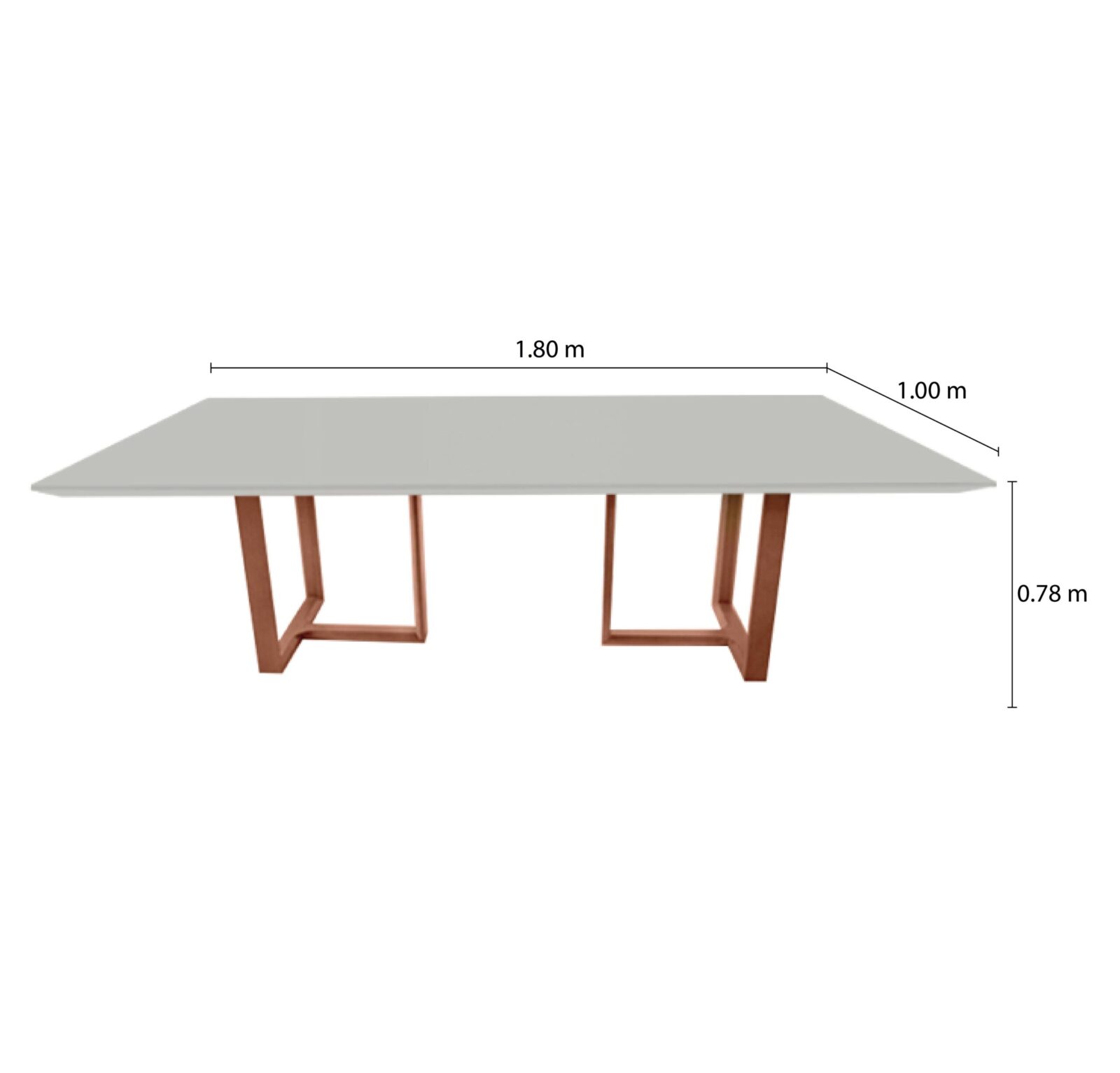 Tril NANQUIM AMENDOA 1.80 (2)-83 mesa comedor tril