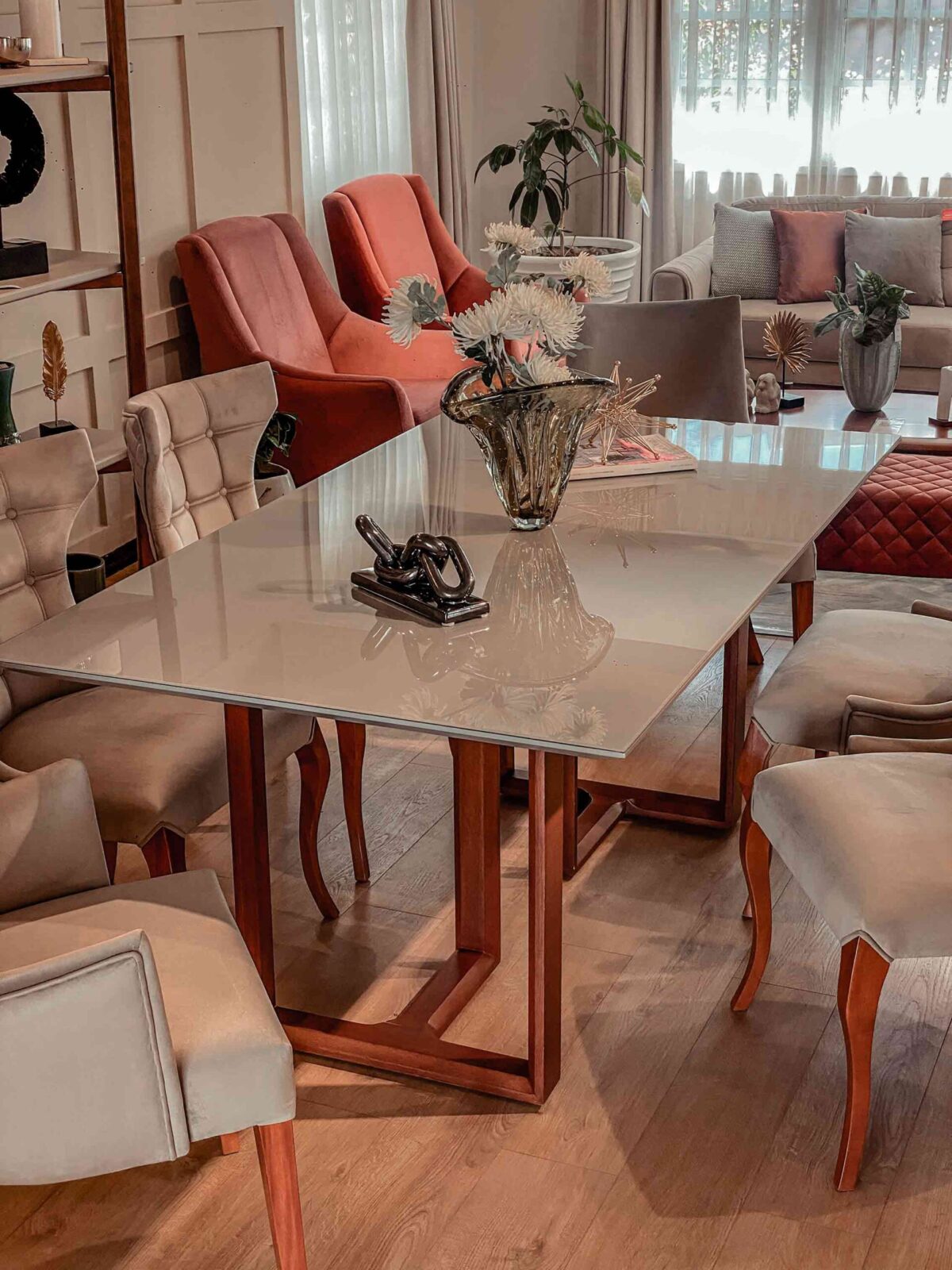 Tril NANQUIM AMENDOA 1.80 (4) mesa comedor tril