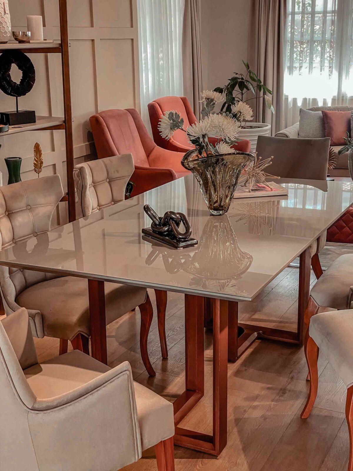 Tril NANQUIM AMENDOA 1.80 (8) mesa comedor tril