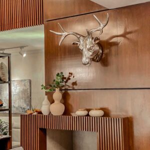 Ciervo Decoración Gesso Pan de Plata