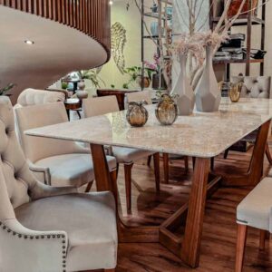 mesa comedor traventino