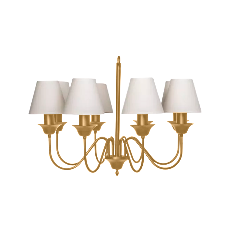 Belga 8 GOLD (1) lampara lustre belga 8 brazos