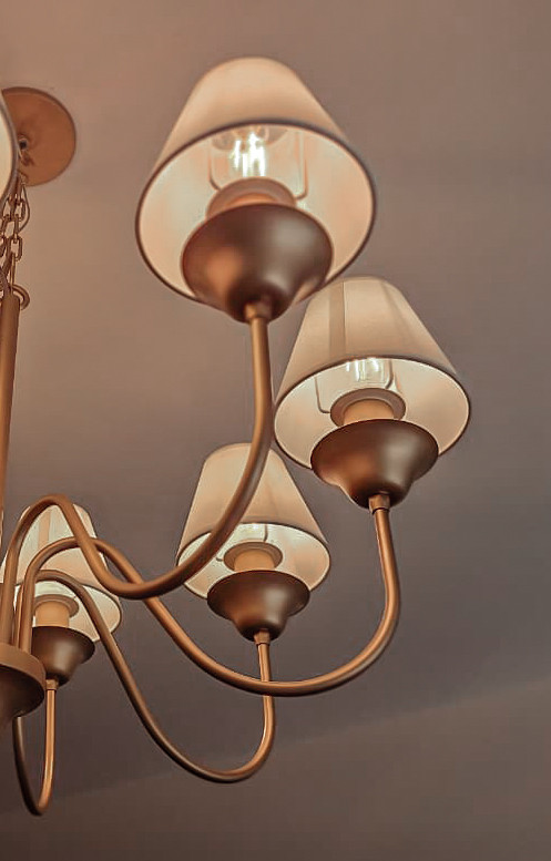 Belga 8 GOLD (2) lampara lustre belga 8 brazos