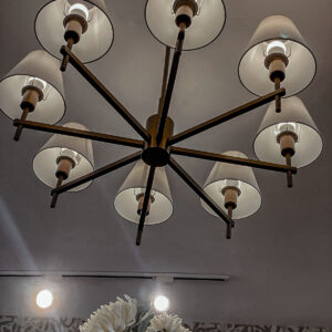 lampara lustre leone 8 brazos