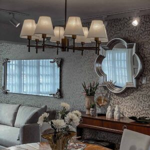 lampara lustre leone 8 brazos