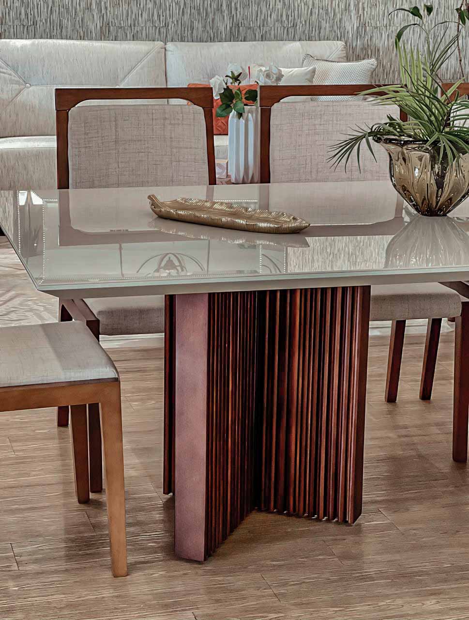 Toscana OFF WHITE 2.20 (6) mesa comedor toscana