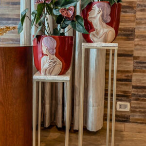 set de maceta con soporte