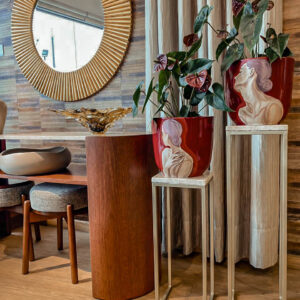 set de maceta con soporte