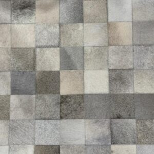 alfombra patchwork cuero